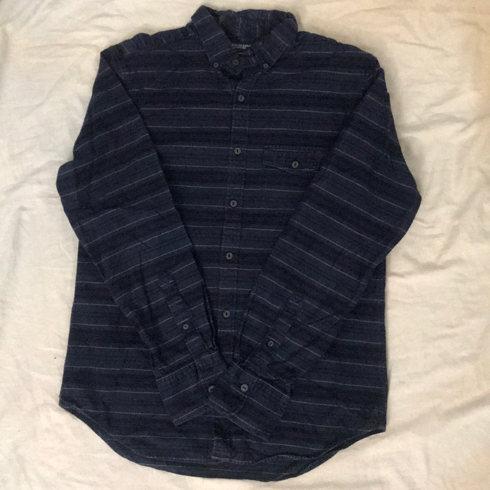 American Eagle Outfitter Slim Fit Blue striped l/s